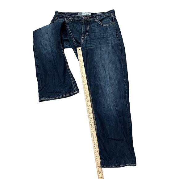 BKE Tyler Jeans Men's 32 x 28 Blue Straight Leg Medium Wash Denim Hemmed READ - Picture 8 of 12